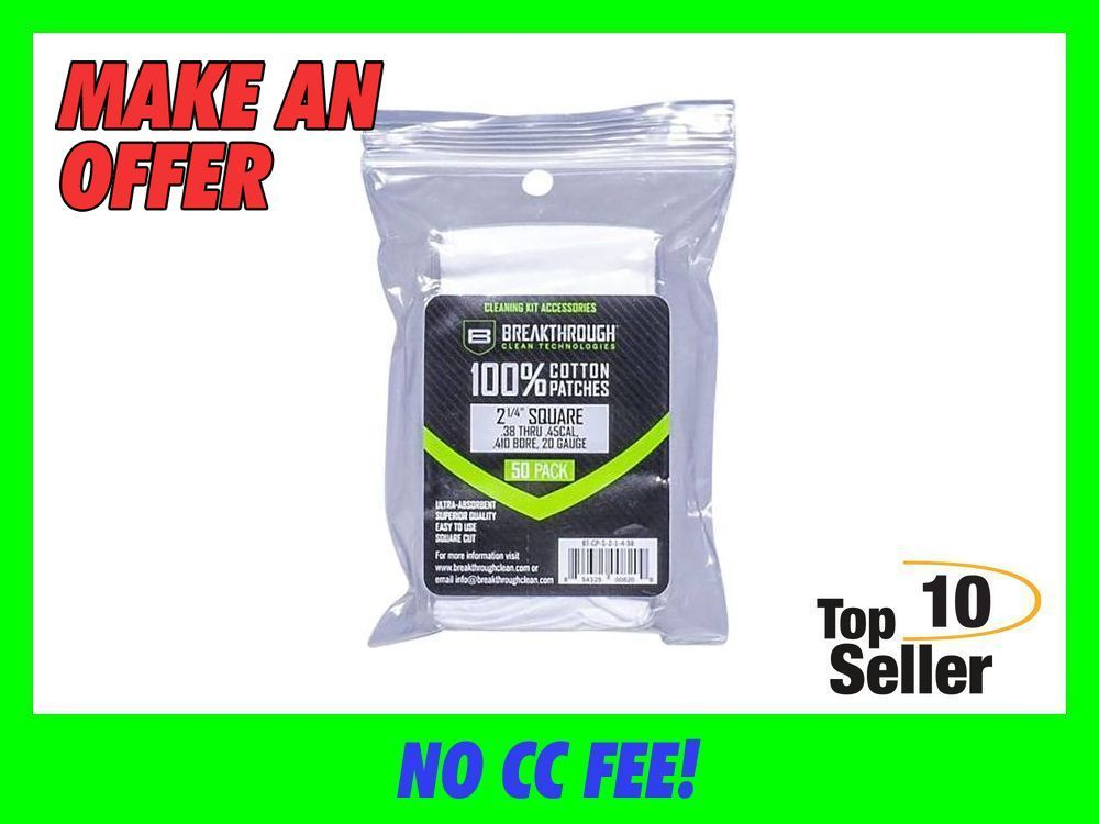 Gun Cleaning Patches - 1000 Count For .38, .357, .45, 9mm & 10mm Caliber, Cotton Knit