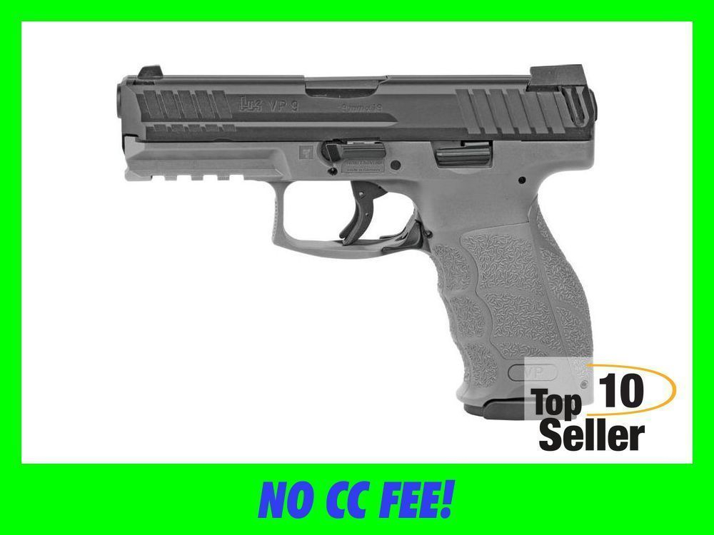 HK 81000232 VP9 9mm Luger 4.09” 10+1 (3) Gray Black Steel Slide...-img-0