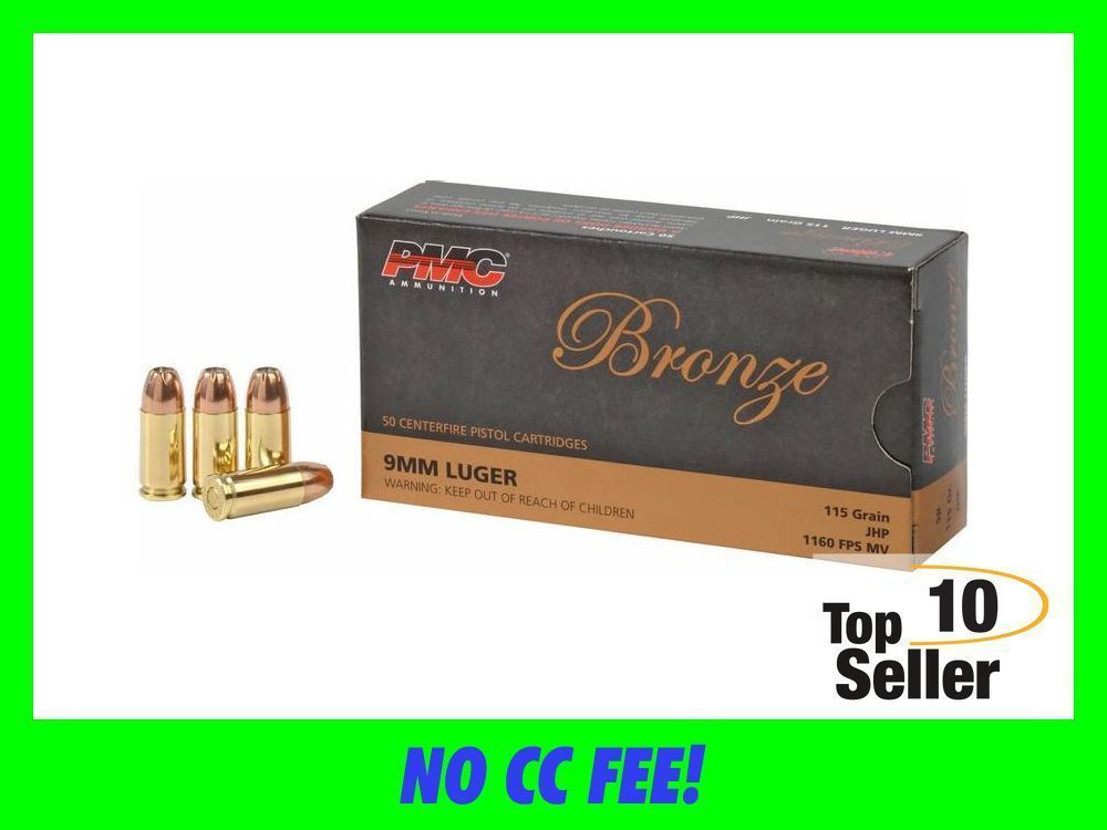 PMC 9B Bronze 9mm Luger 115 gr Jacketed Hollow Point (JHP)-img-0