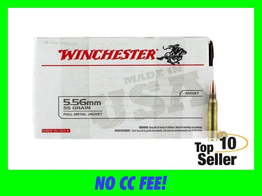 5.56 Ammo 5.56x45mm NATO 55 gr (FMJ) 150 Rds Winchester-img-0