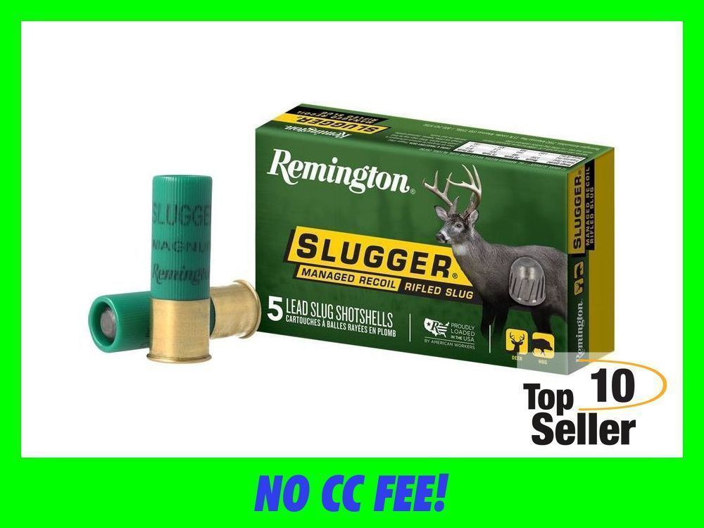 Remington Ammunition 20290 Slugger Managed-Recoil 12 Gauge 2.75” 1 oz...-img-0
