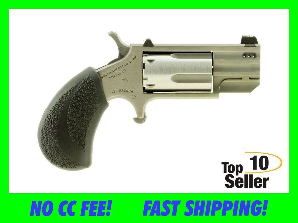 NAA Pug 22 Mag 5rd 1” Ported Stainless Tritium XS MINI REVOLVER Magnum-img-0