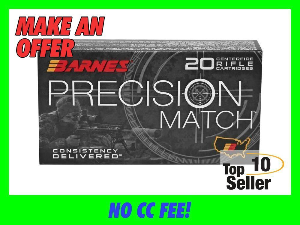 Barnes Bullets 30819 Precision Match 6.5PRC 145gr Open Tip Boat Tail 20