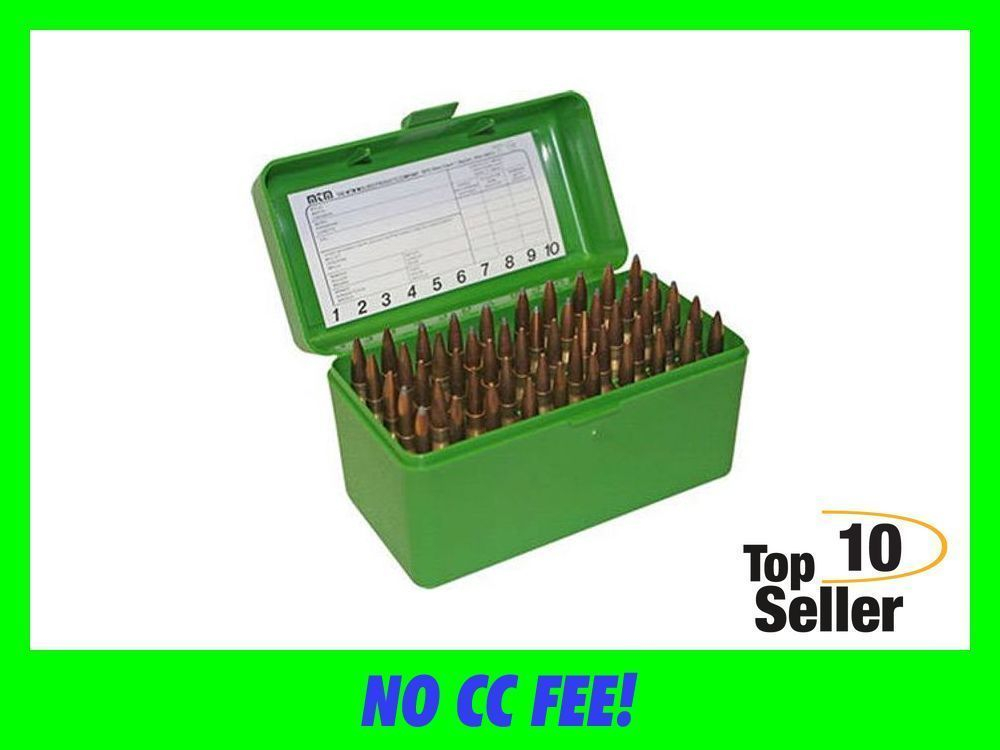 MTM AMMO BOX WSSM & .500SW 50-ROUNDS FLIP TOP STYLE GREEN-img-0