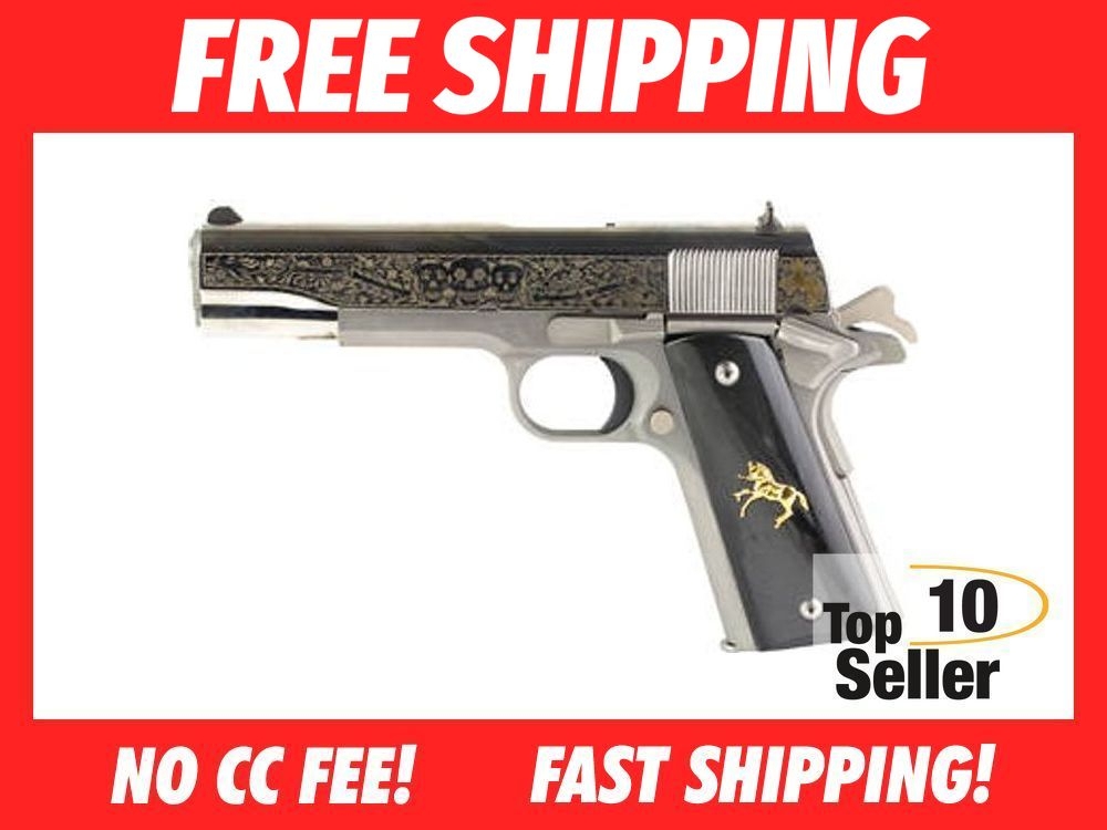 TALO Colt Day of the Dead 1911 Stainless .38 Super 1 500 NEW IN BOX-img-0