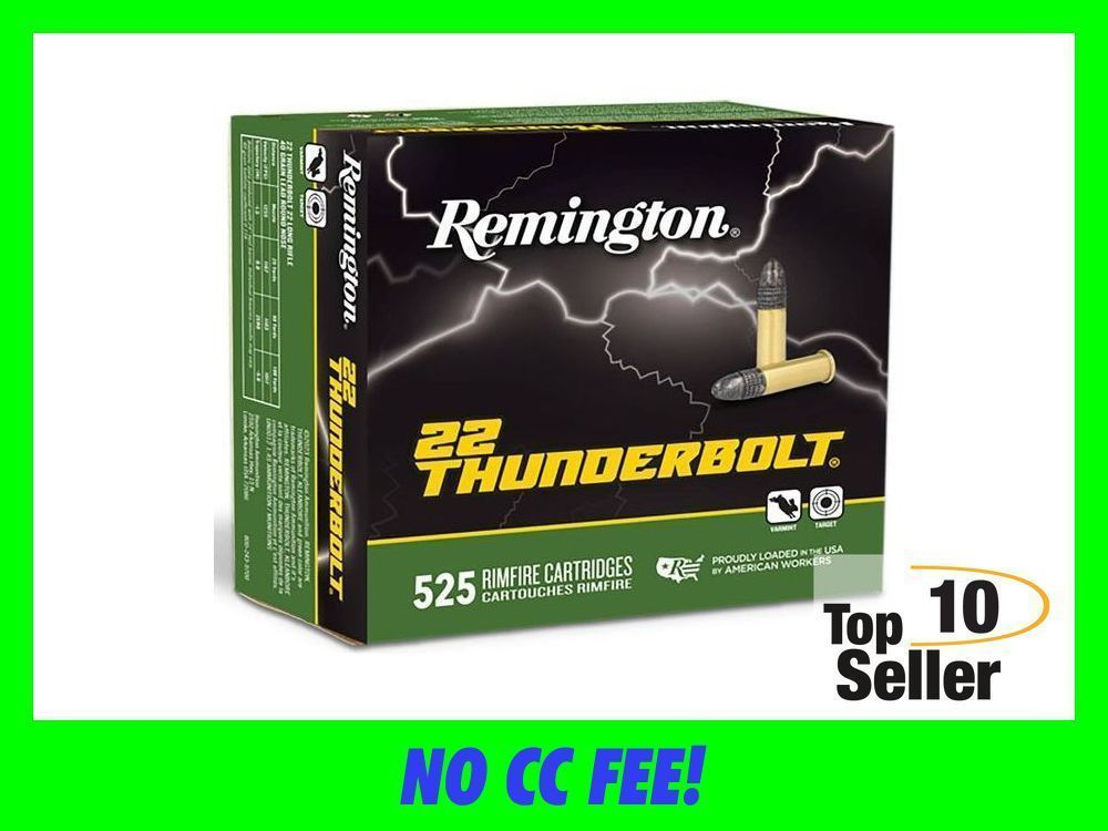 Remington Ammunition R21271 Thunderbolt 22 LR 40 gr 525 Round Value Pack-img-0