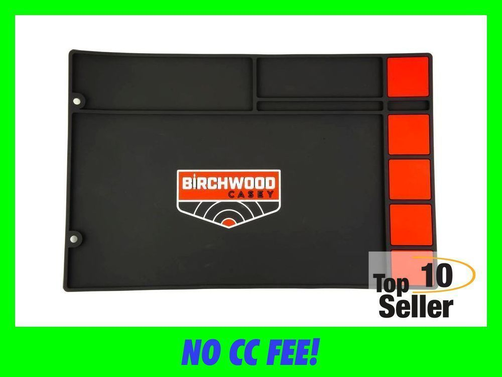 Birchwood Casey 30250 Pistol Cleaning Mat Black/Red Rubber 17” x 11”-img-0