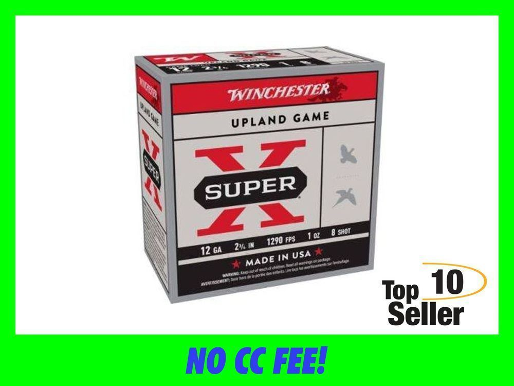 WINCHESTER SUPER-X 12GA 2.75” 1290FPS 1OZ #8 250RD CASE LOT-img-0