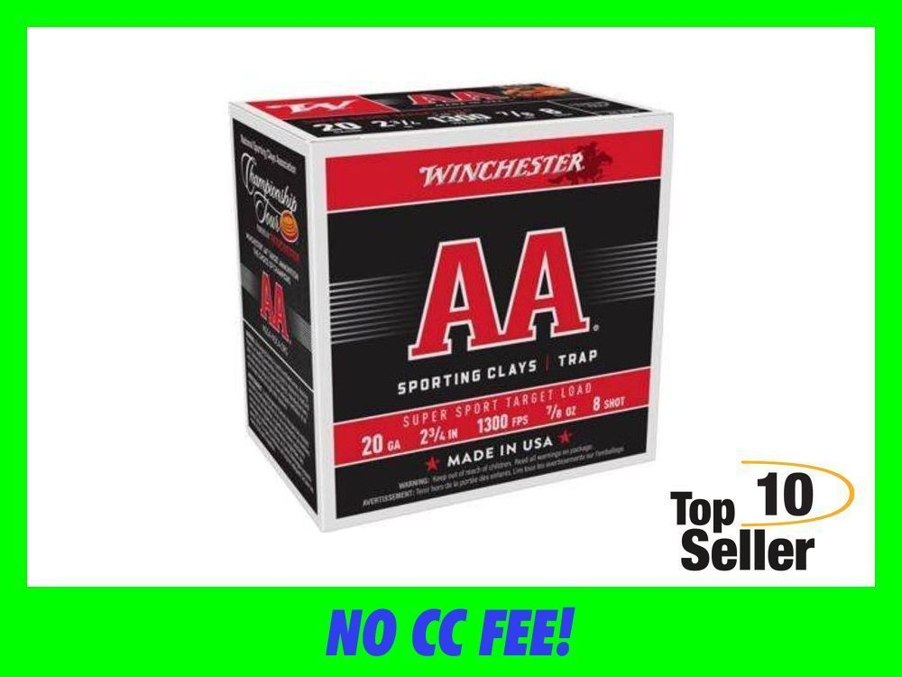 WINCHESTER AA 20GA 7/8OZ #8 1300FPS 250RD CASE LOT-img-0