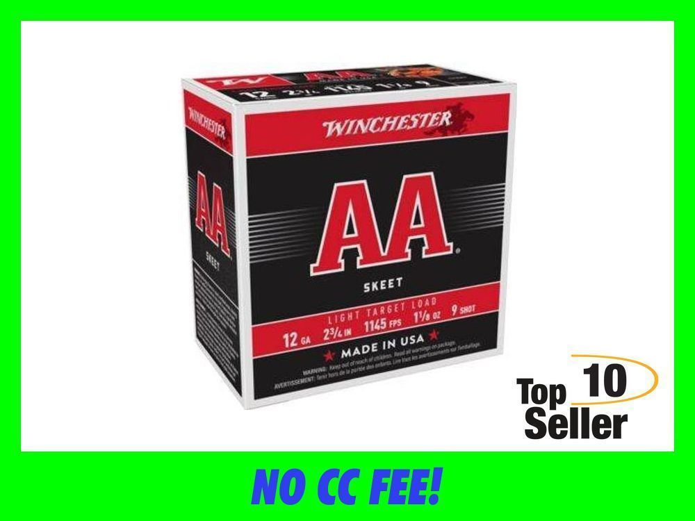 WINCHESTER AA 12GA 1-1/8OZ #9 1145FPS 250RD CASE LOT-img-0