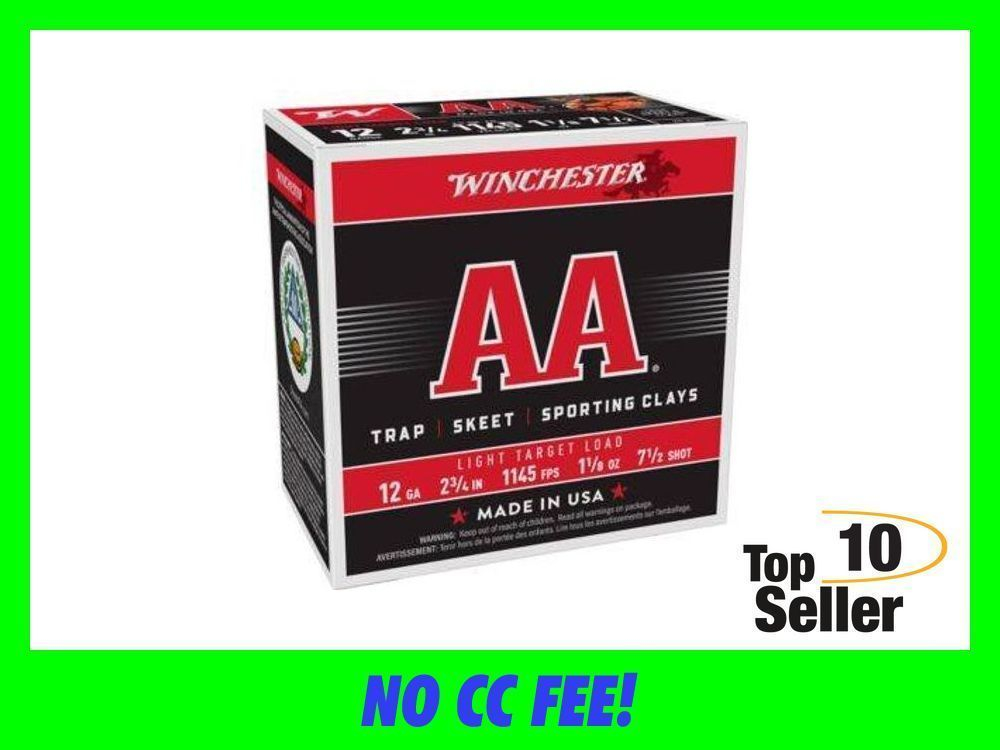 WINCHESTER AA 12GA 1-1/8OX 7.5 1145FPS 250RD CASE LOT-img-0