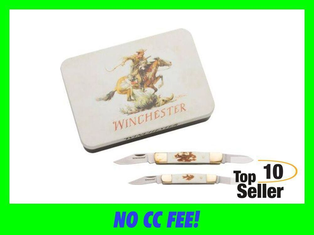 WINCHESTER KNIFE SS/STAG STOCKMAN COMBO W/KNIFE TIN-img-0