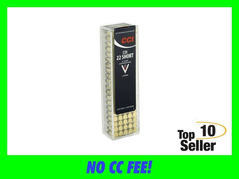 CCI CB .22 Short 29GR LRN 710 FPS Ammunition 0026 Ammo 100 rounds 22 ...