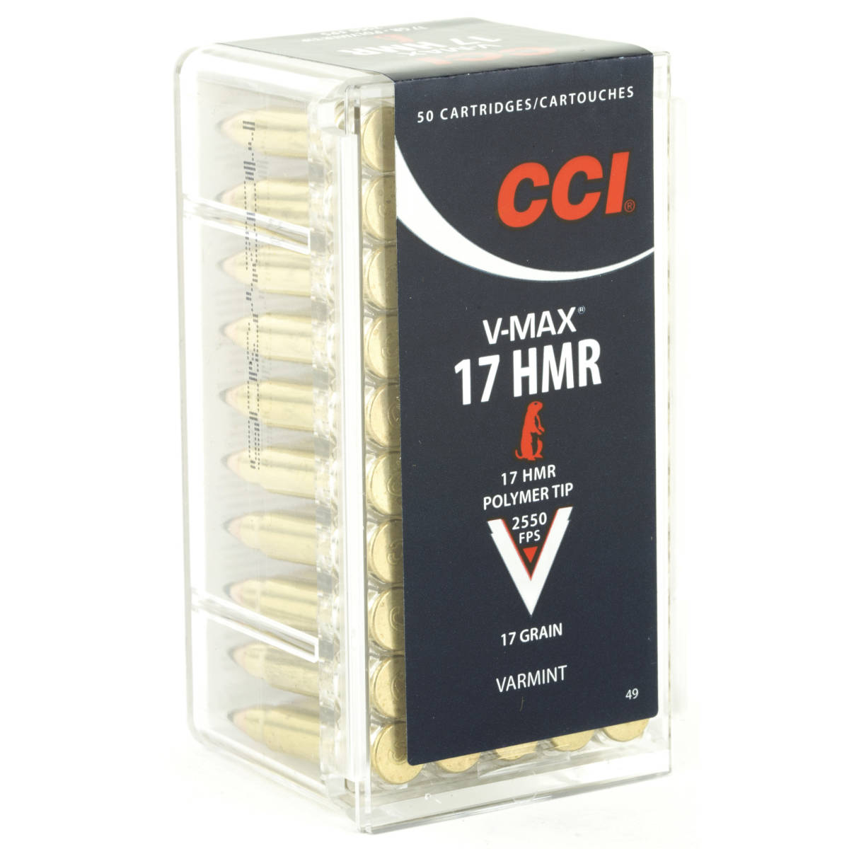 CCI 0049 VMAX 17HMR 17 gr Hornady 50 Per Box/40 Case-img-0