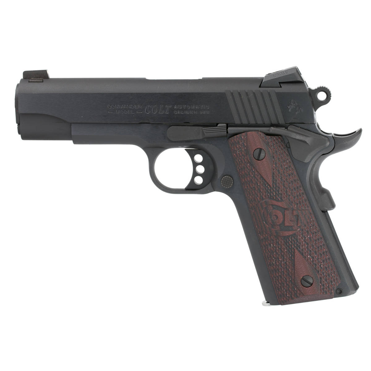 Colt 1911 Combat Commander 9mm 4.25" 9+1 Black Checkered Cherry Grips NIB-img-0
