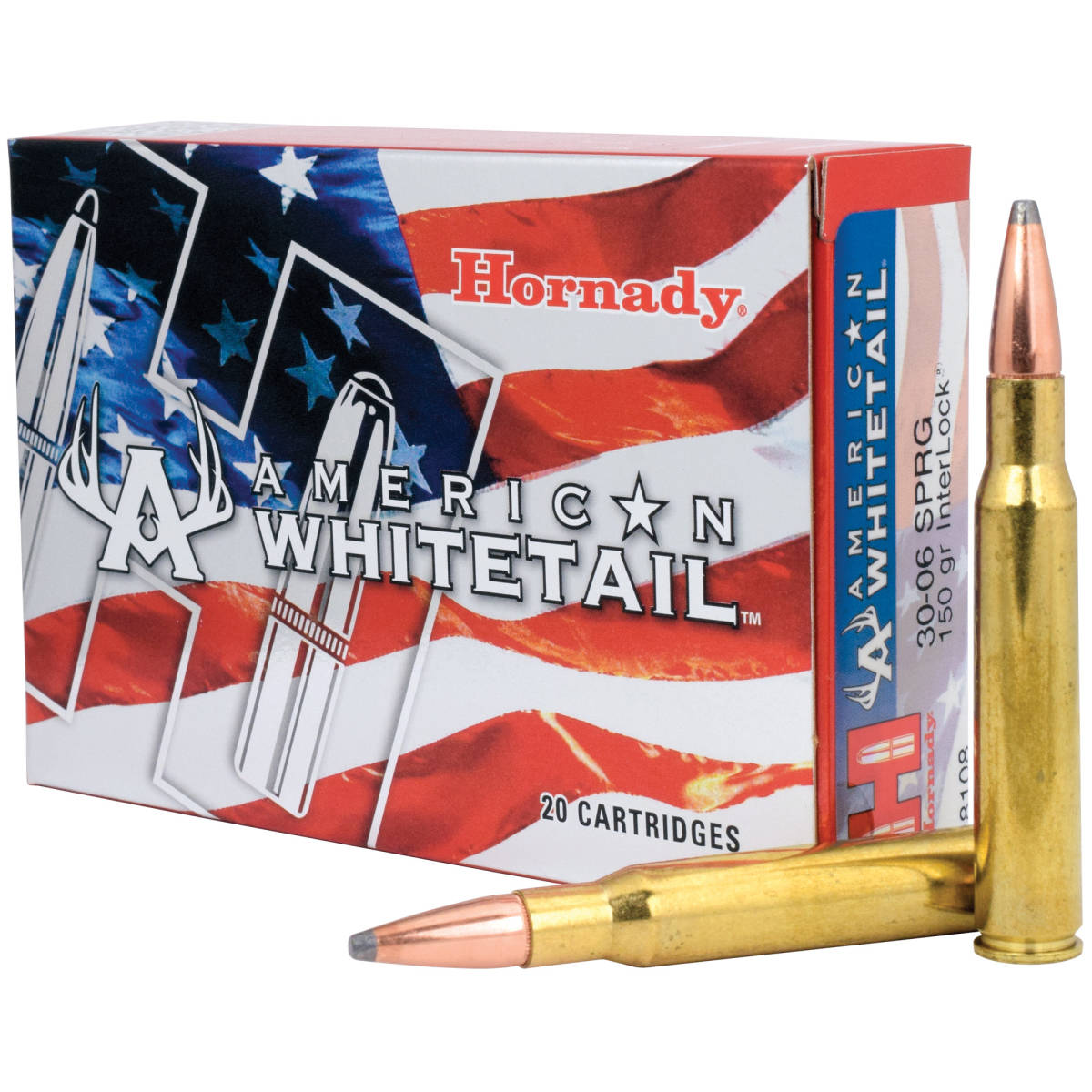 Hornady American Whitetail 30-06 150 Grain Interlock Soft Point 150gr-img-0