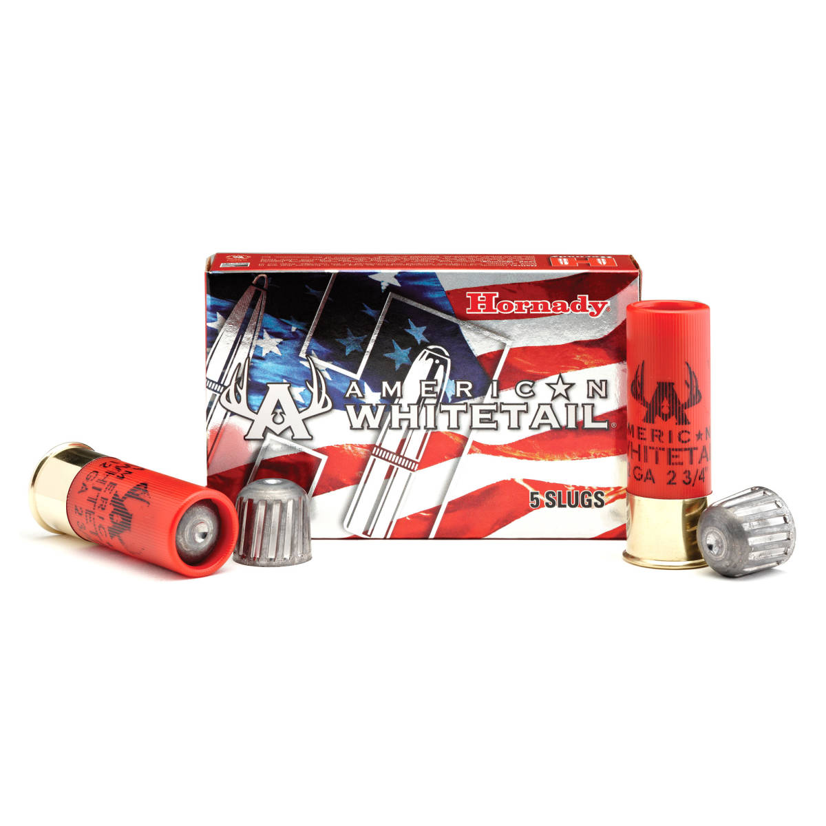 Hornady 86234 American Whitetail 12 Gauge 2.75” 1 oz Rifled Slug Shot...-img-0