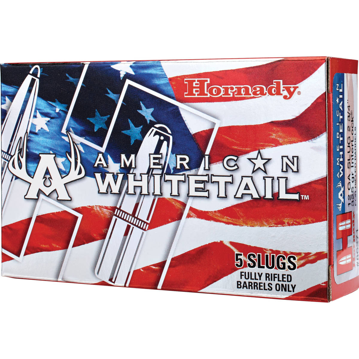 Hornady 86271 American Whitetail 12 Gauge 2.75” 1 oz InterLock Slug...-img-0