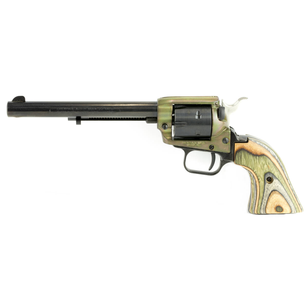 Heritage Rough Rider 22 LR Johnny Boy Color Case Hardened 6.5 Camo Laminate-img-0
