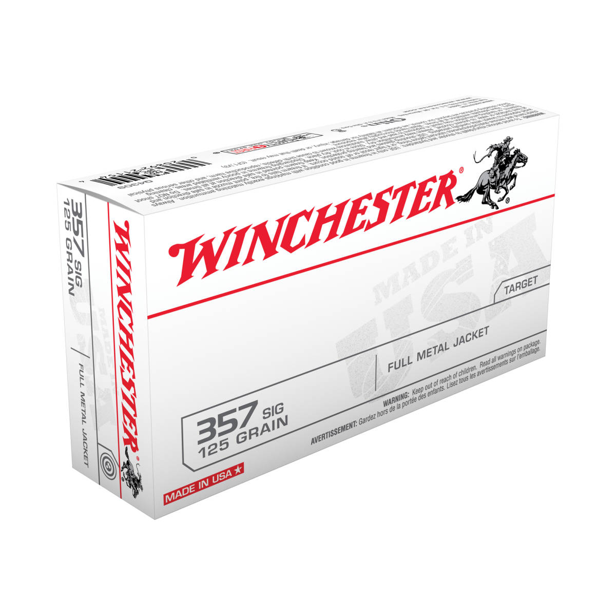 357 Sig Ammo Winchester 125 gr Full Metal Jacket (FMJ) 357Sig-img-0