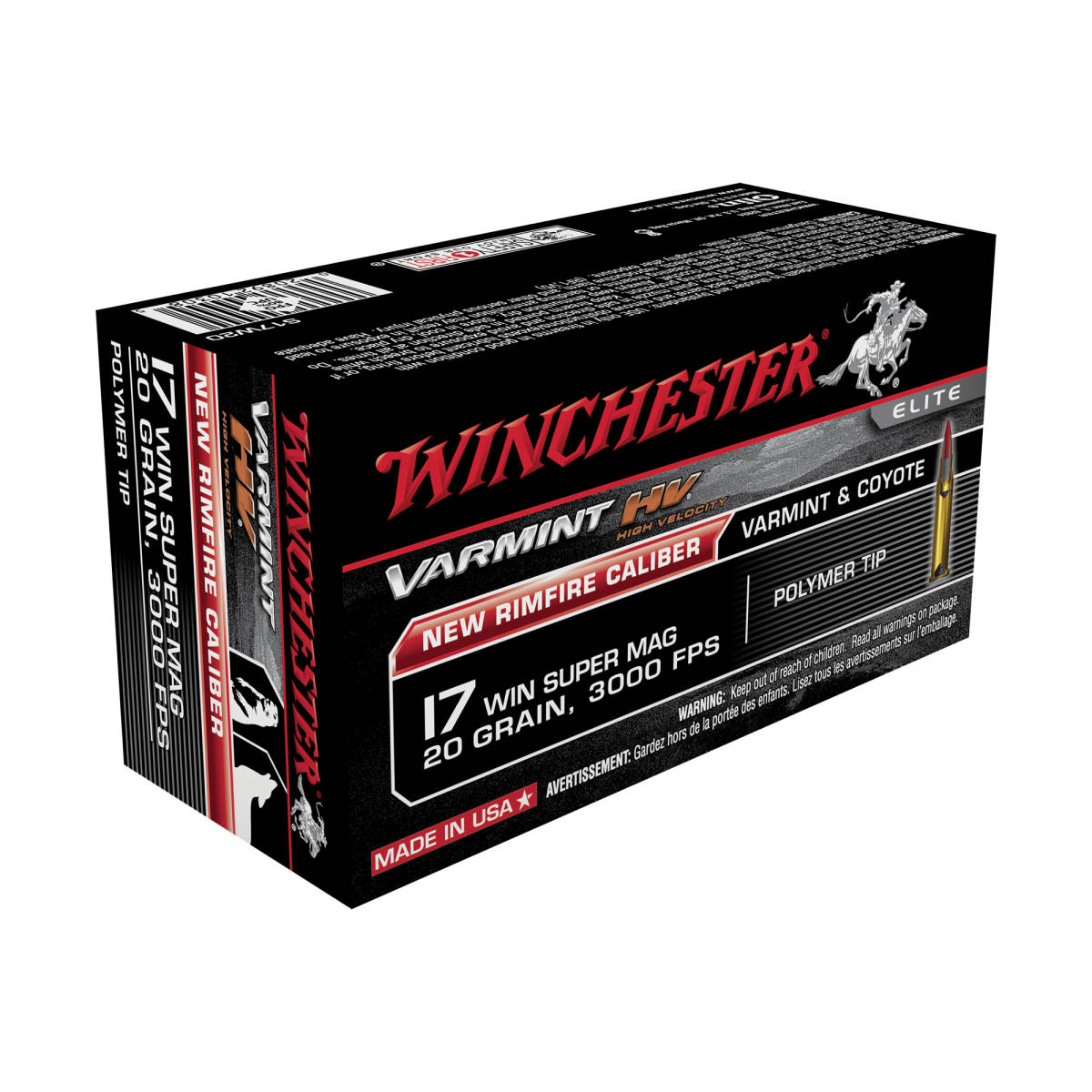 Winchester Ammo S17W20 Varmint HV 17 WSM 20 GR Polymer Tip 50 Bx/ 10 Cs-img-0
