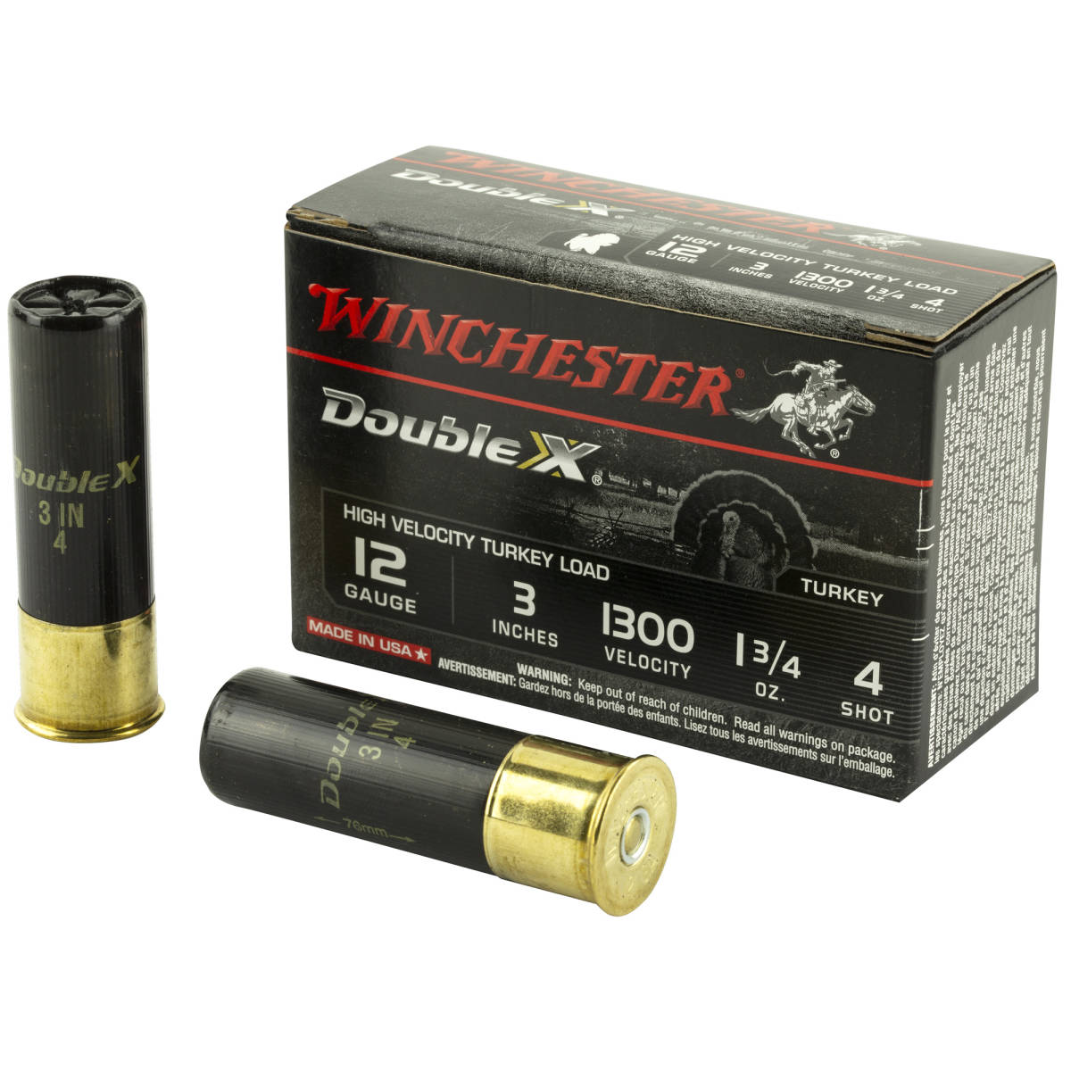 Winchester Ammo STH1234 Double X High Velocity Turkey 12Gauge 3” 1...-img-0