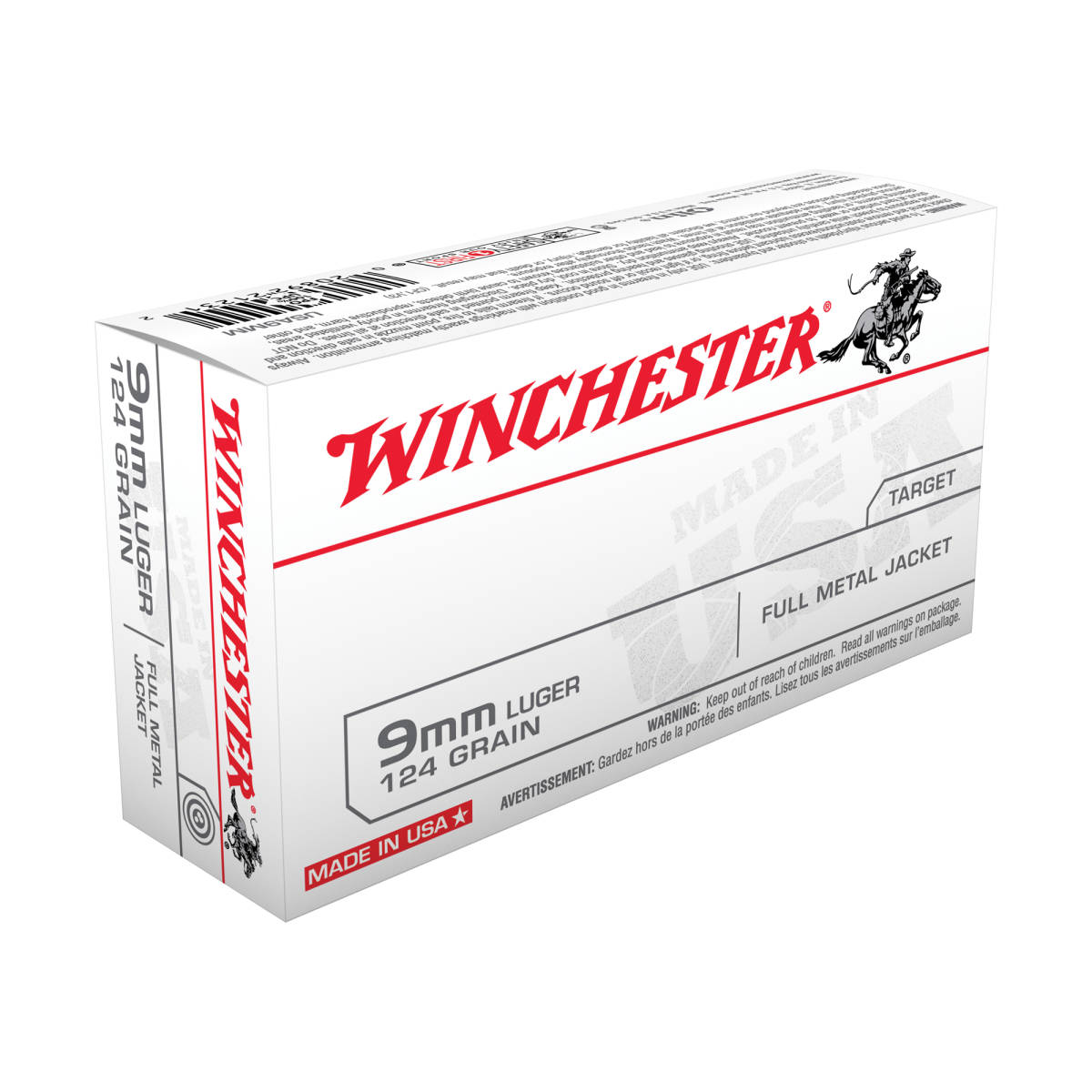 Winchester USA 9MM AMMO 124 Grain FMJ USA9MM-img-0