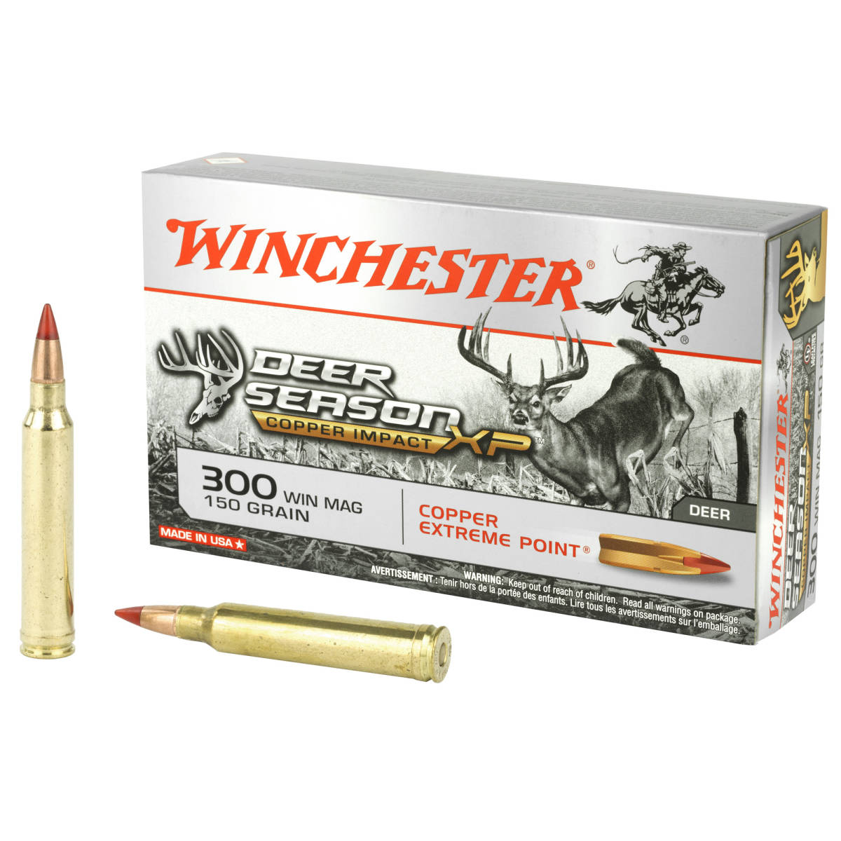 Winchester Ammo X300DSLF Deer Season XP Copper Impact 300 Win Mag 150 gr-img-0