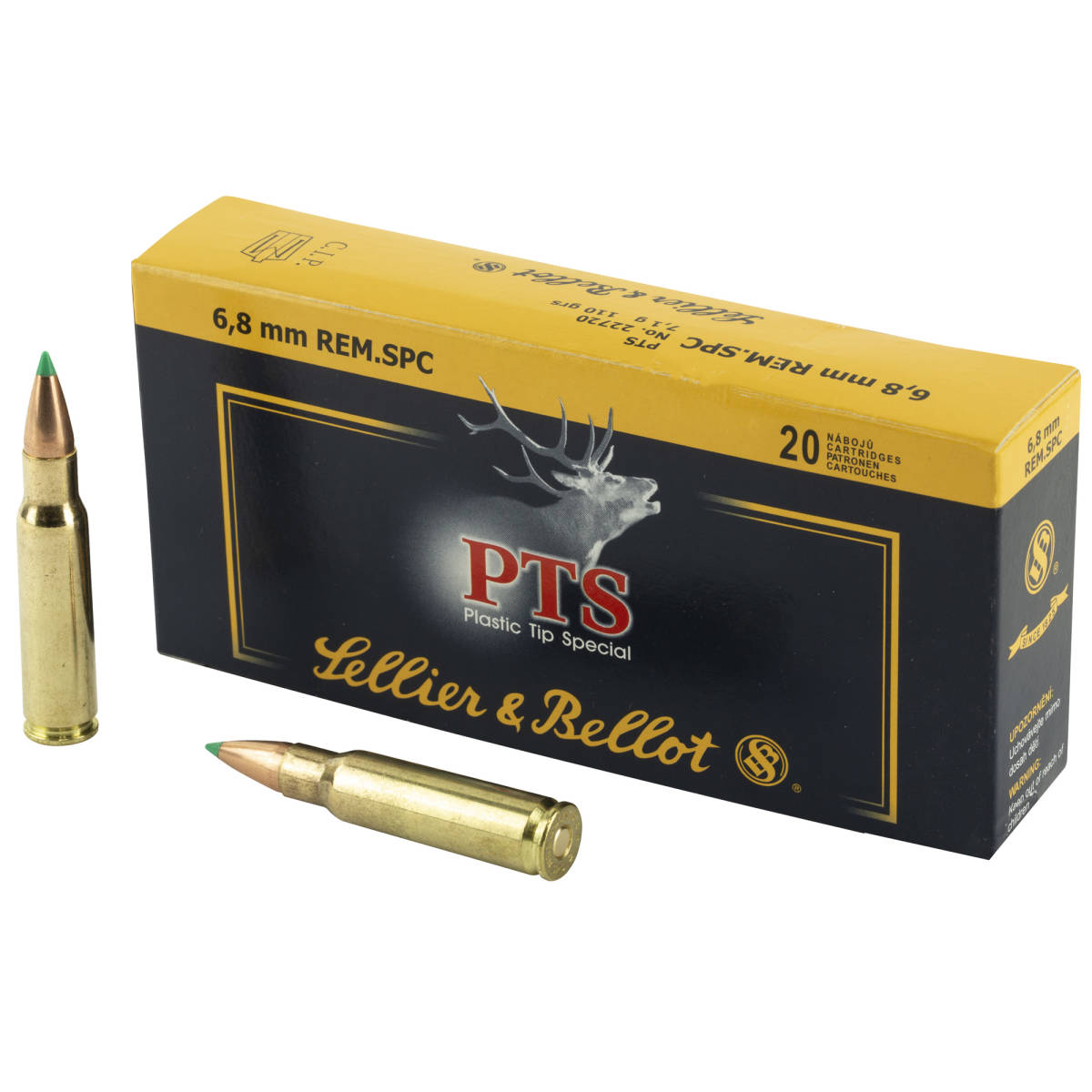 Sellier & Bellot SB68B Rifle 6.8mmRemSPC 110gr Plastic Tip Special 20...-img-0