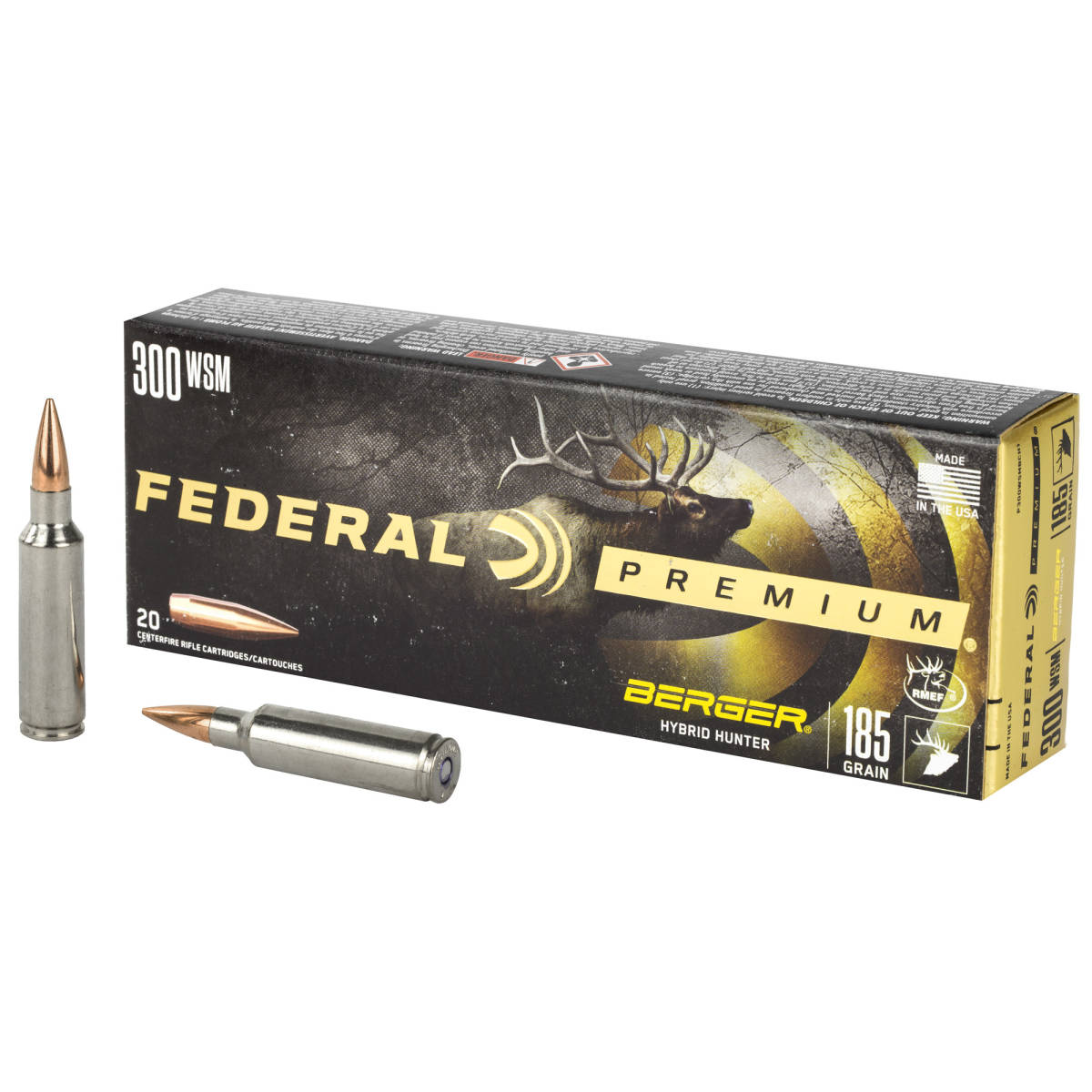 Federal P300WSMBCH1 Premium 300WSM 185gr Berger Hybrid Hunter 20 Per...-img-0