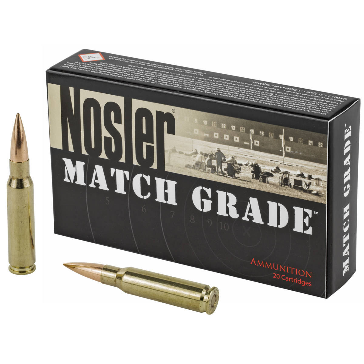 Nosler 60132 Match Grade RDF 308Win 175gr Hollow Point Boat Tail 20 Per...-img-0