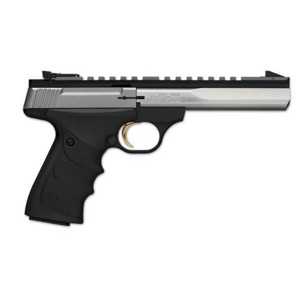 Browning Buck Mark Contour 22 LR 5.50" 10+1 Ultragrip Stainless Matte...-img-0