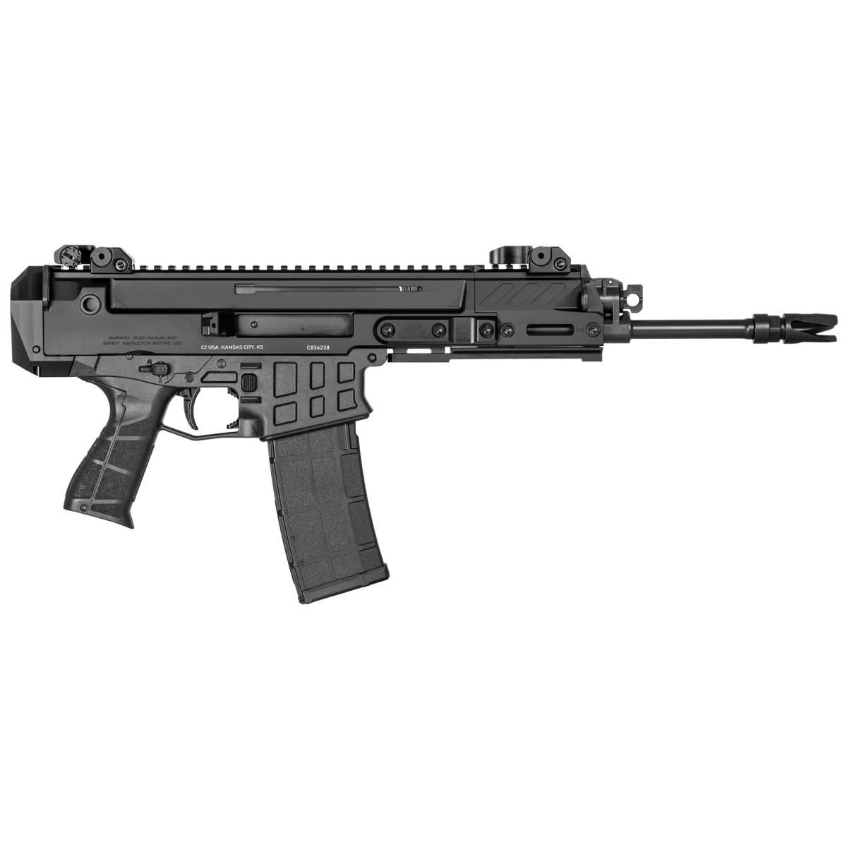 CZ-USA 91451 Bren 2 MS 5.56x45mm NATO 30+1 11.14” Black Cold Hammer...-img-0