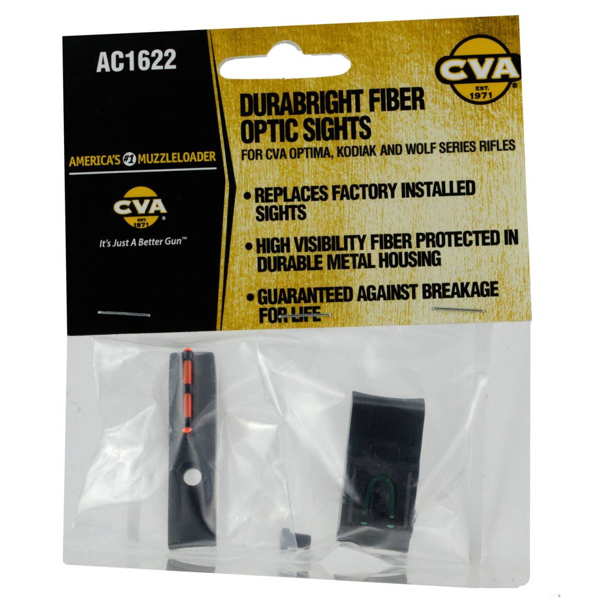 CVA AC1622 Durasight Z2 Black | Red Fiber Optic Front Sight Green Rear-img-0