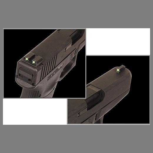 TruGlo TG231N1 Tritium Black | Green Front Sight Rear-img-0