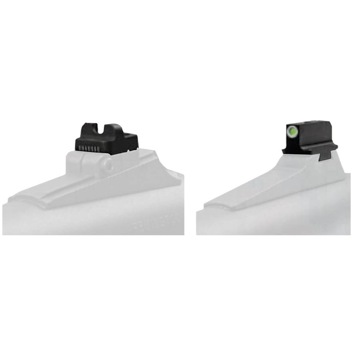 TruGlo TG231N1W Tritium Pro Black | Green White Outline Front Sight Rear-img-0