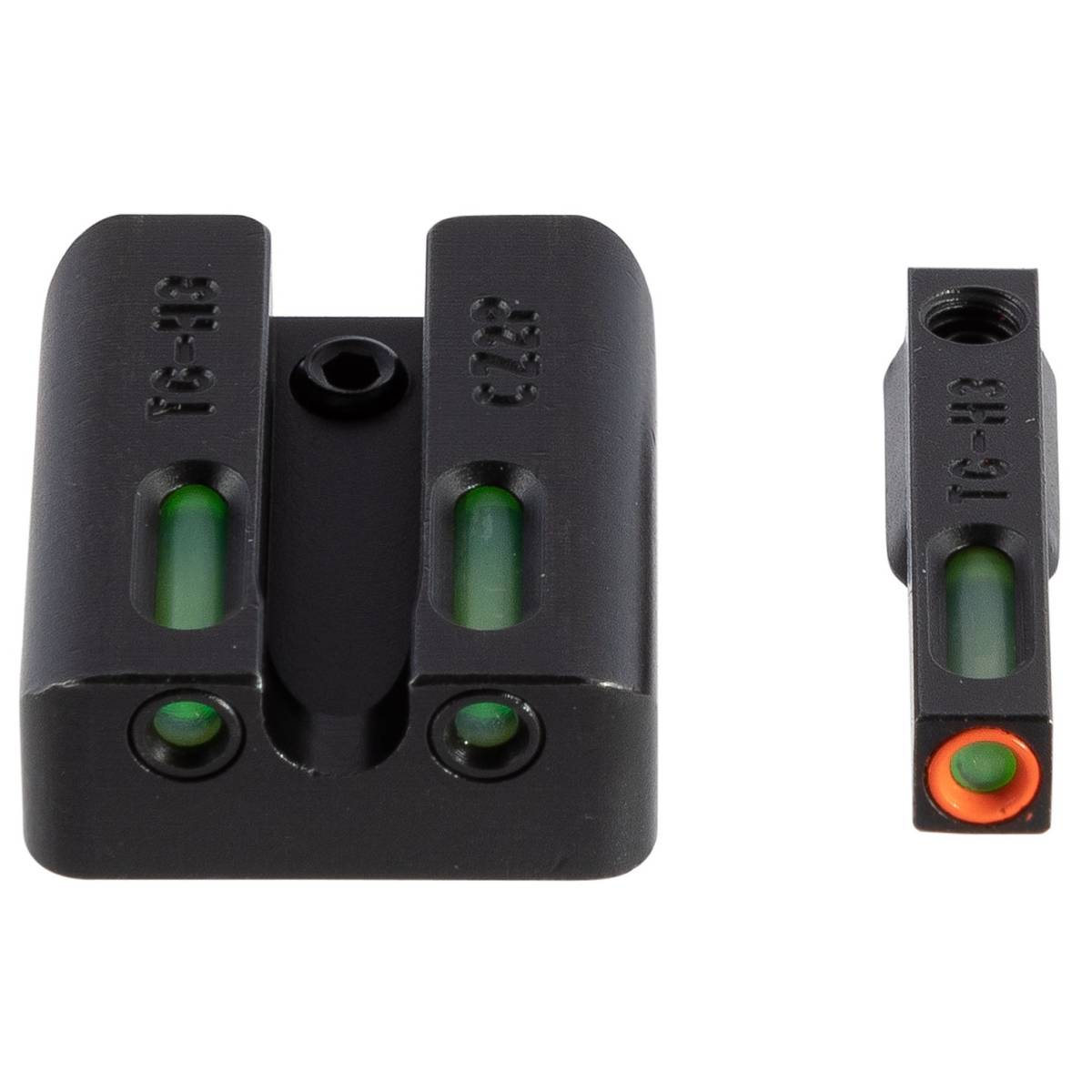 TruGlo TG13CZ2PC TFX Pro Black | Green Tritium & Fiber Optic Orange...-img-0