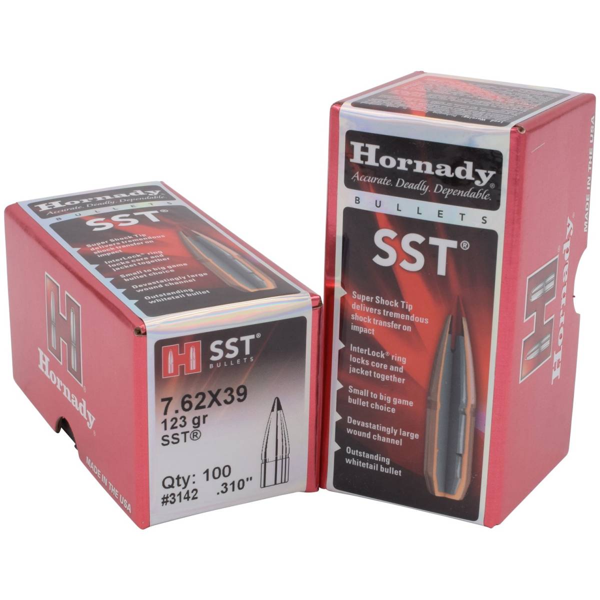 Hornady 3142 SST 7.62mm .310 123 gr Super Shock Tip 100 Per Box/ 25 ...