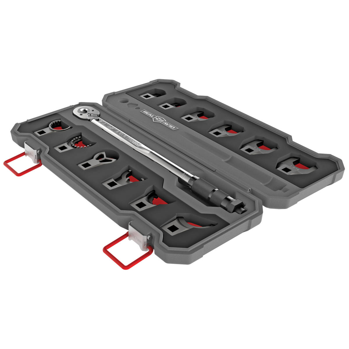 Real Avid AVMF13WS Master -Fit 13 Piece Crowfoot Wrench Set Gray/Red...-img-0