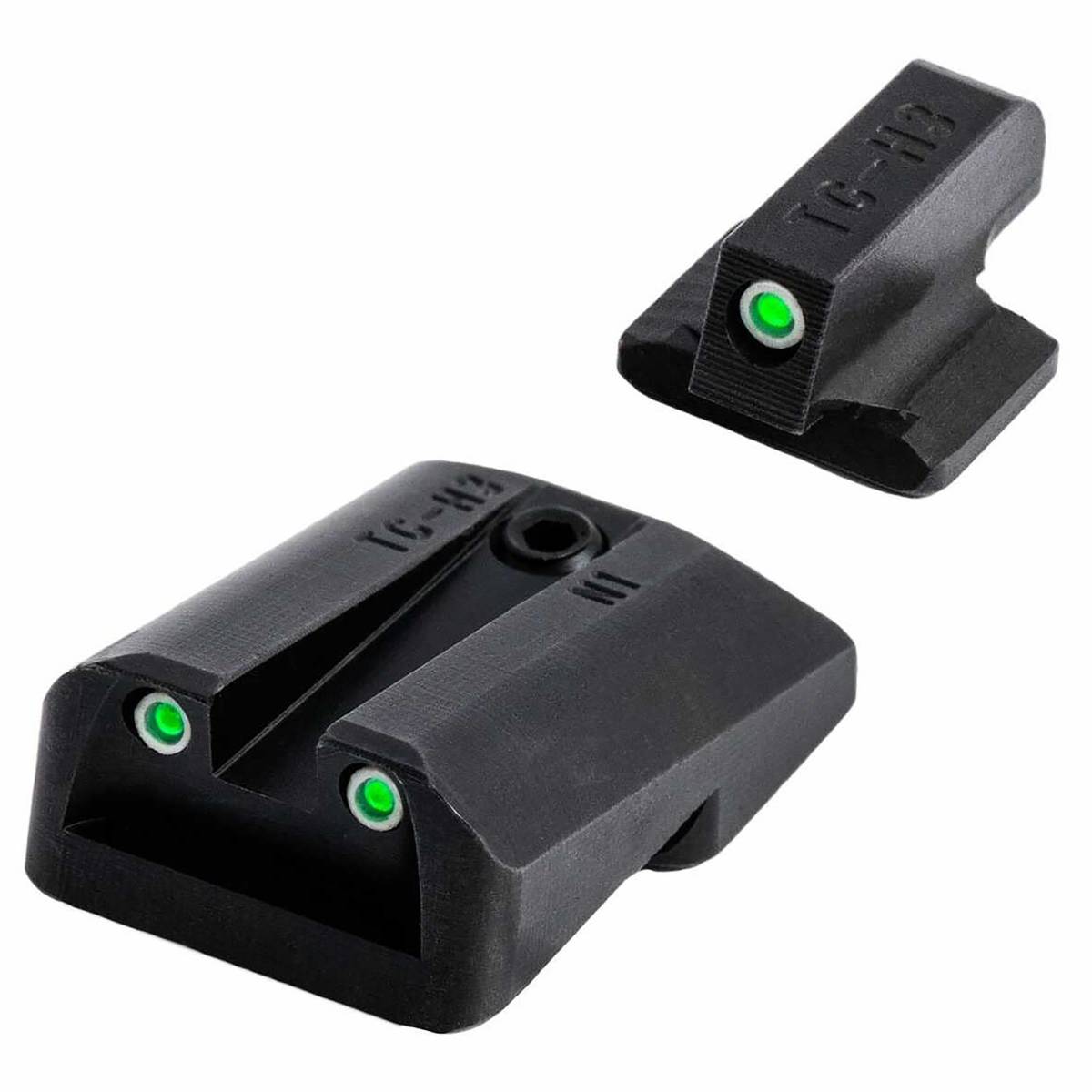 TruGlo TGTG231N2W Tritium Pro Black | Green White Outline Front Sight Rear-img-0