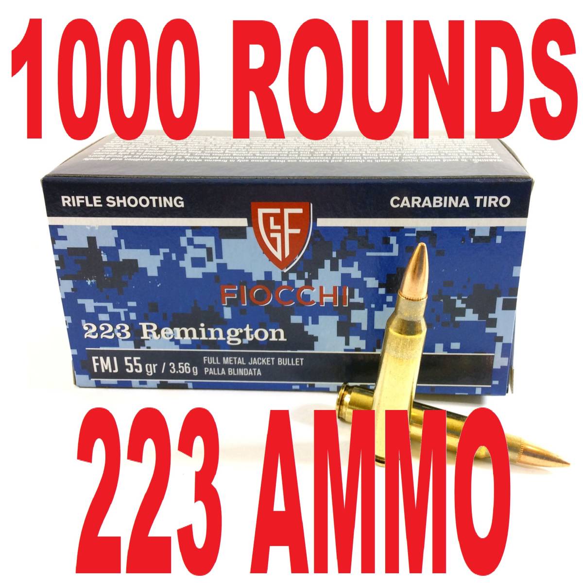 223 AMMO 1000 ROUNDS 55gr FMJ 223REM 55 Grain .223 Remington-img-0