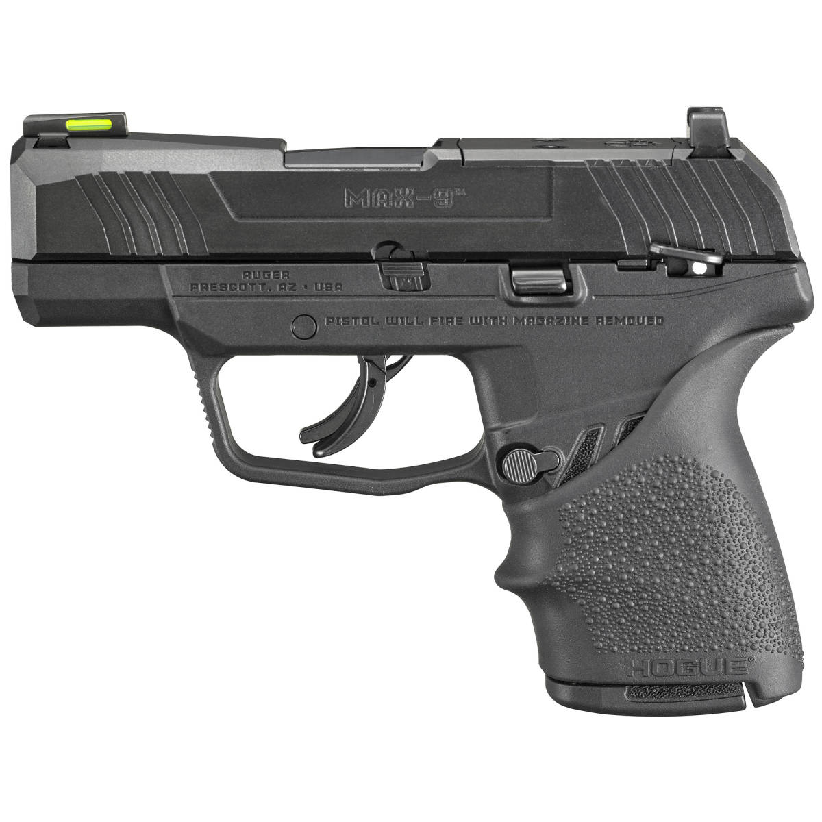 Ruger Max-9 Optic Ready 9mm 3.20" Hogue Beavertail Grip-img-0