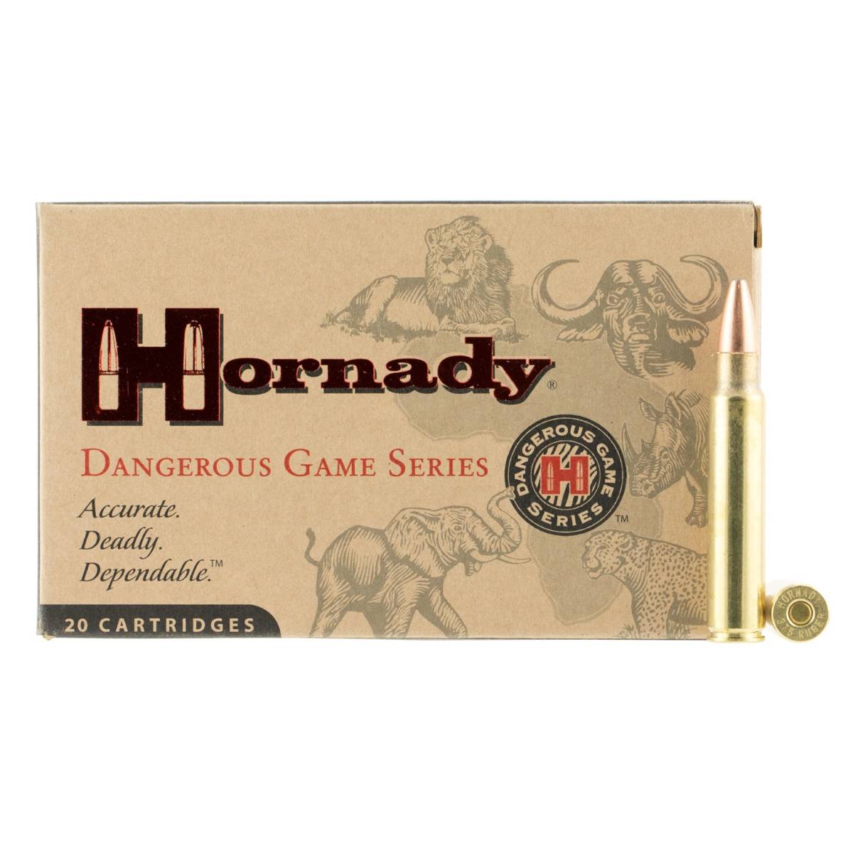 Hornady 8262 Dangerous Game 458Lott 500gr Solid 20 Per Box/6 Case-img-0