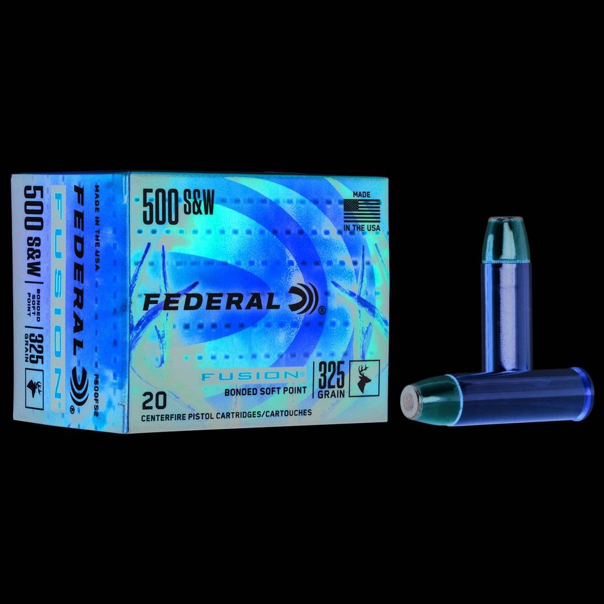 Federal F500FS2 Fusion Handgun 500S&W Mag 325gr Soft Point 20 Per Box/10-img-0
