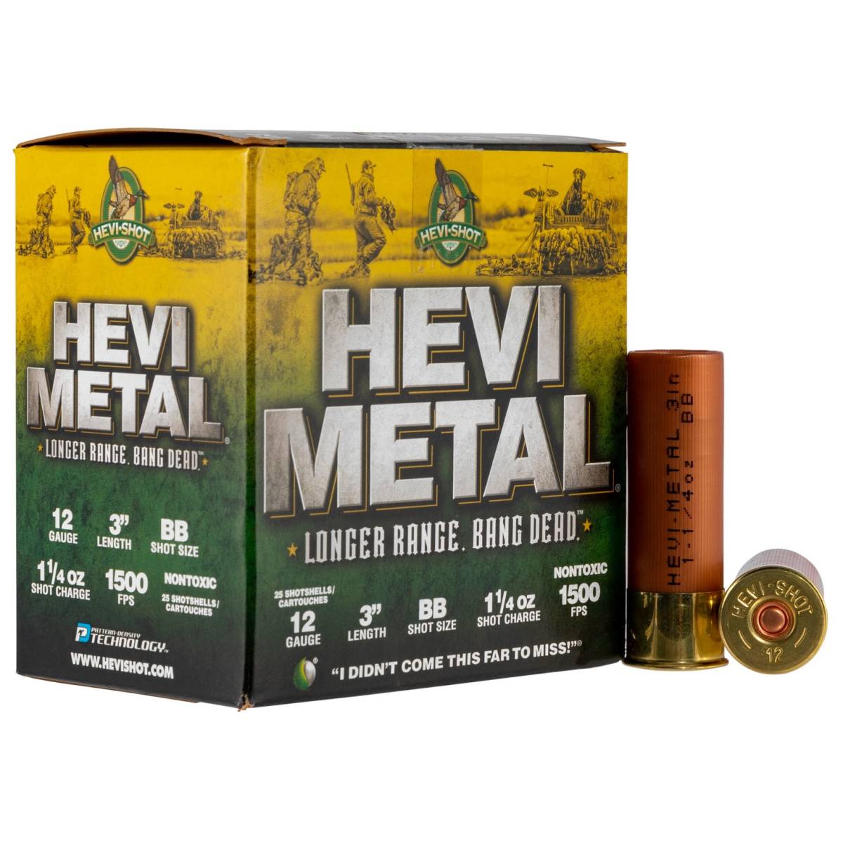 HEVI-Metal HS38088 Longer Range 12Gauge 3” 1 1/4oz BBShot 25 Per...-img-0