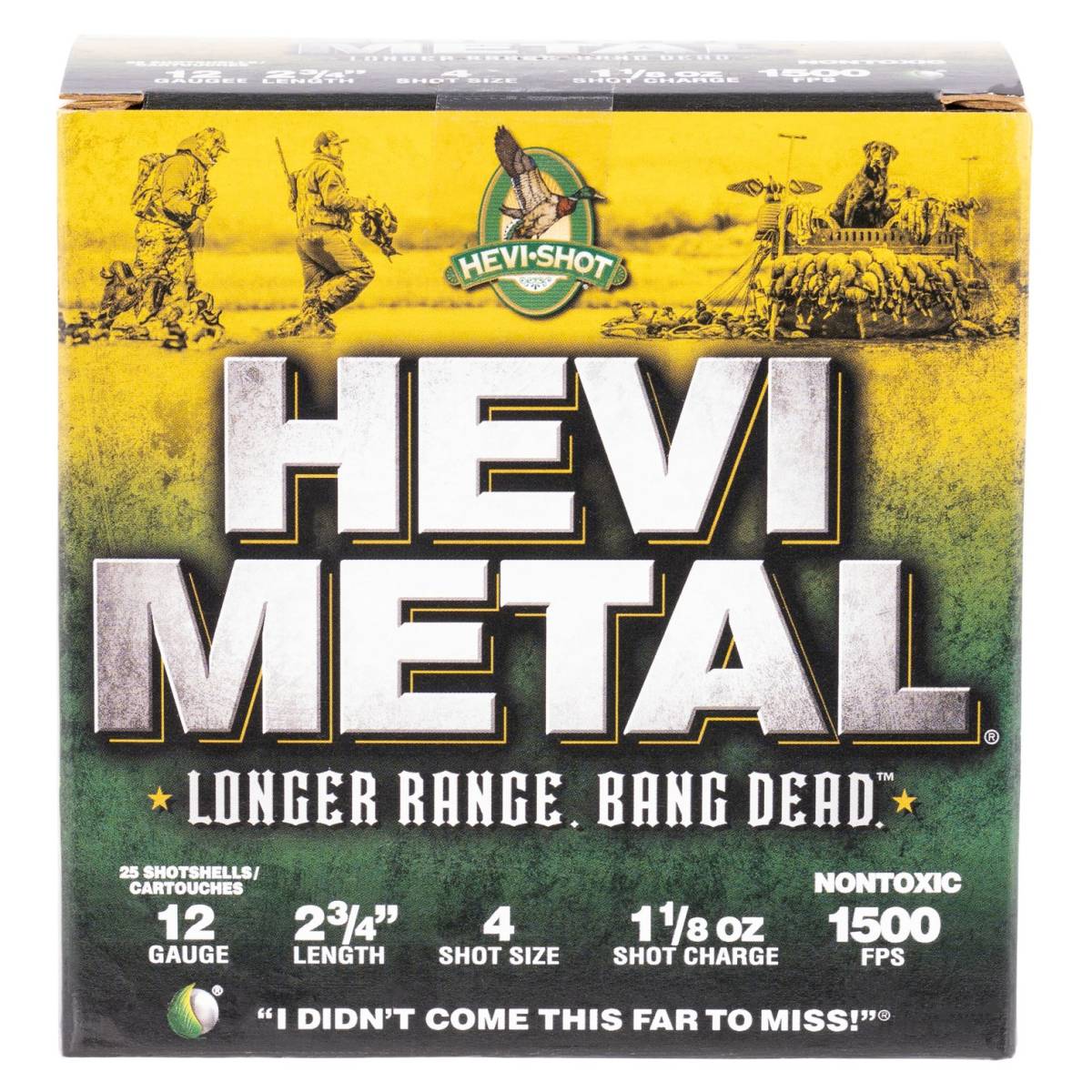 HEVI-Metal HS38704 Longer Range 12Gauge 2.75” 1 1/8oz 4Shot 25 Per...-img-0