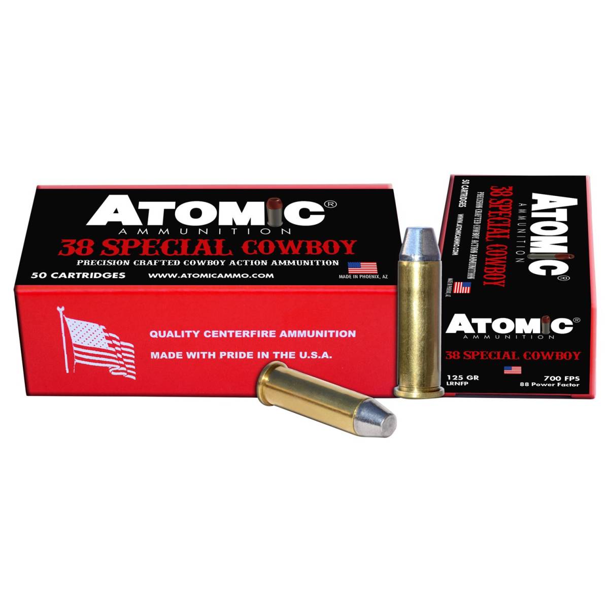 Atomic Ammunition 00451 Cowboy Action Precision Craft 38Special 125gr...-img-0