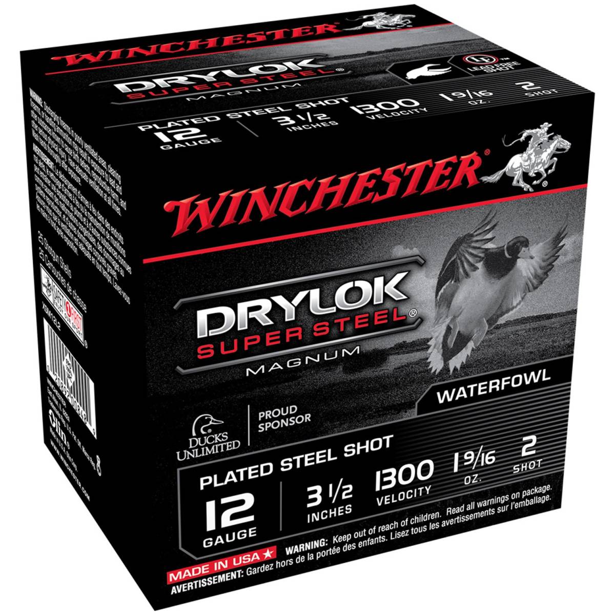 Winchester Ammo XSM12L2 Drylok Super Steel Magnum 12Gauge 3.50” 1...-img-0