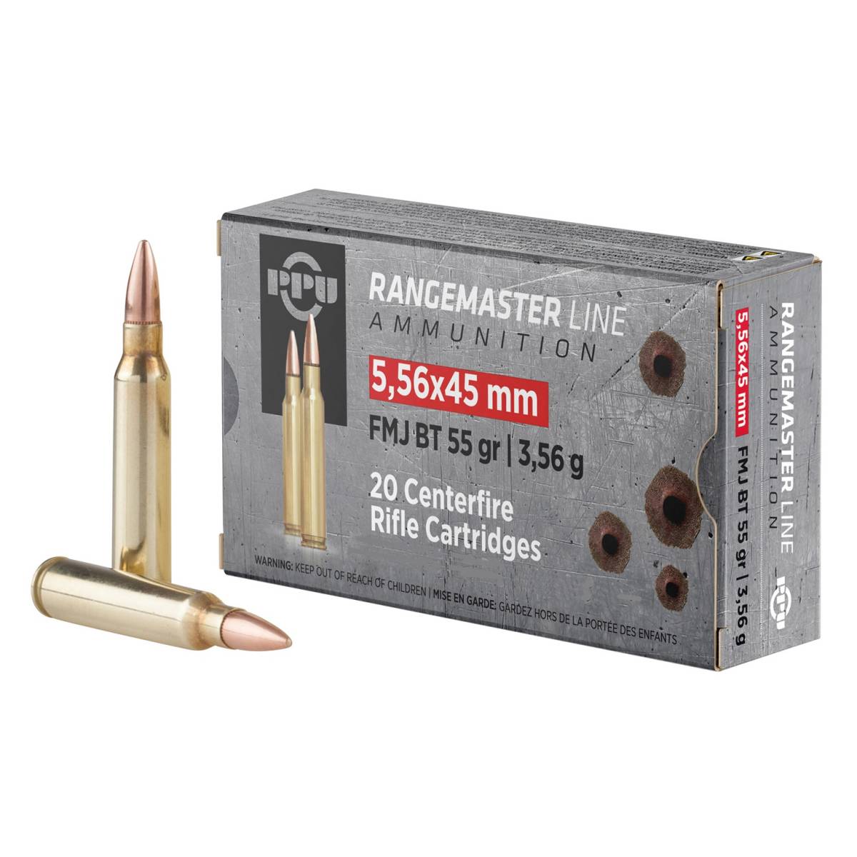 PPU PPRM5561M Rangemaster 5.56x45mmNATO 55gr Full Metal Jacket Boat...-img-0