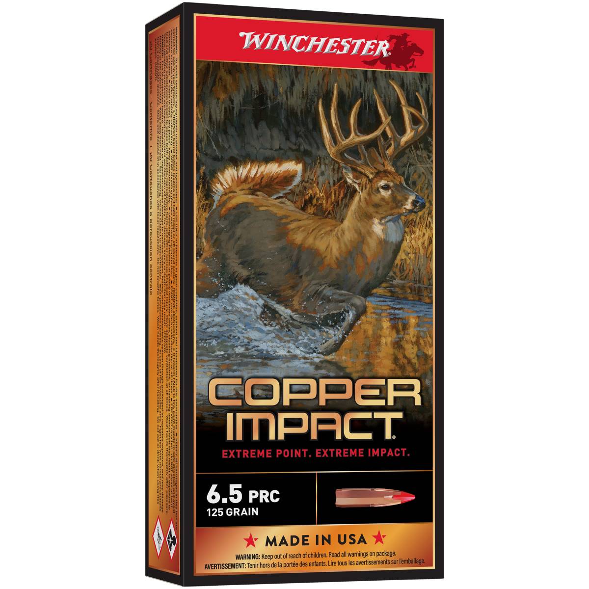 Winchester Ammo X65PCLF Copper Impact 6.5PRC 125gr Extreme Point Lead...-img-0